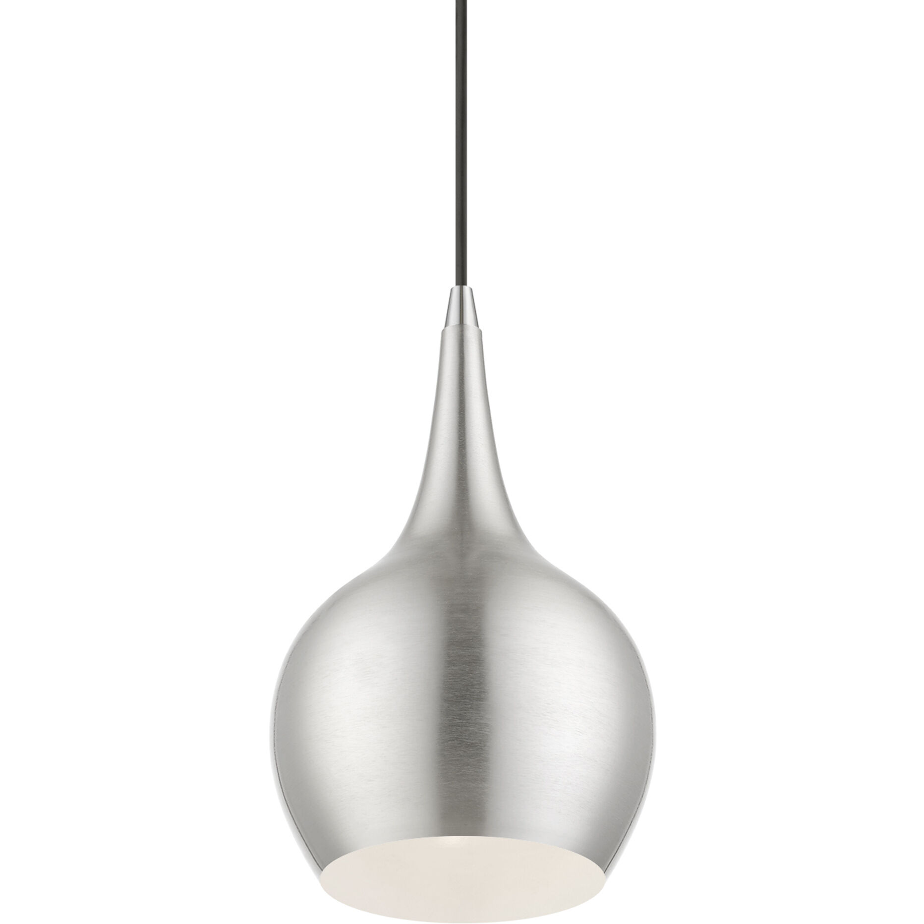 Andes 1 Light 7.75 inch Brushed Nickel with Polished Chrome Accents Mini Pendant Ceiling Light