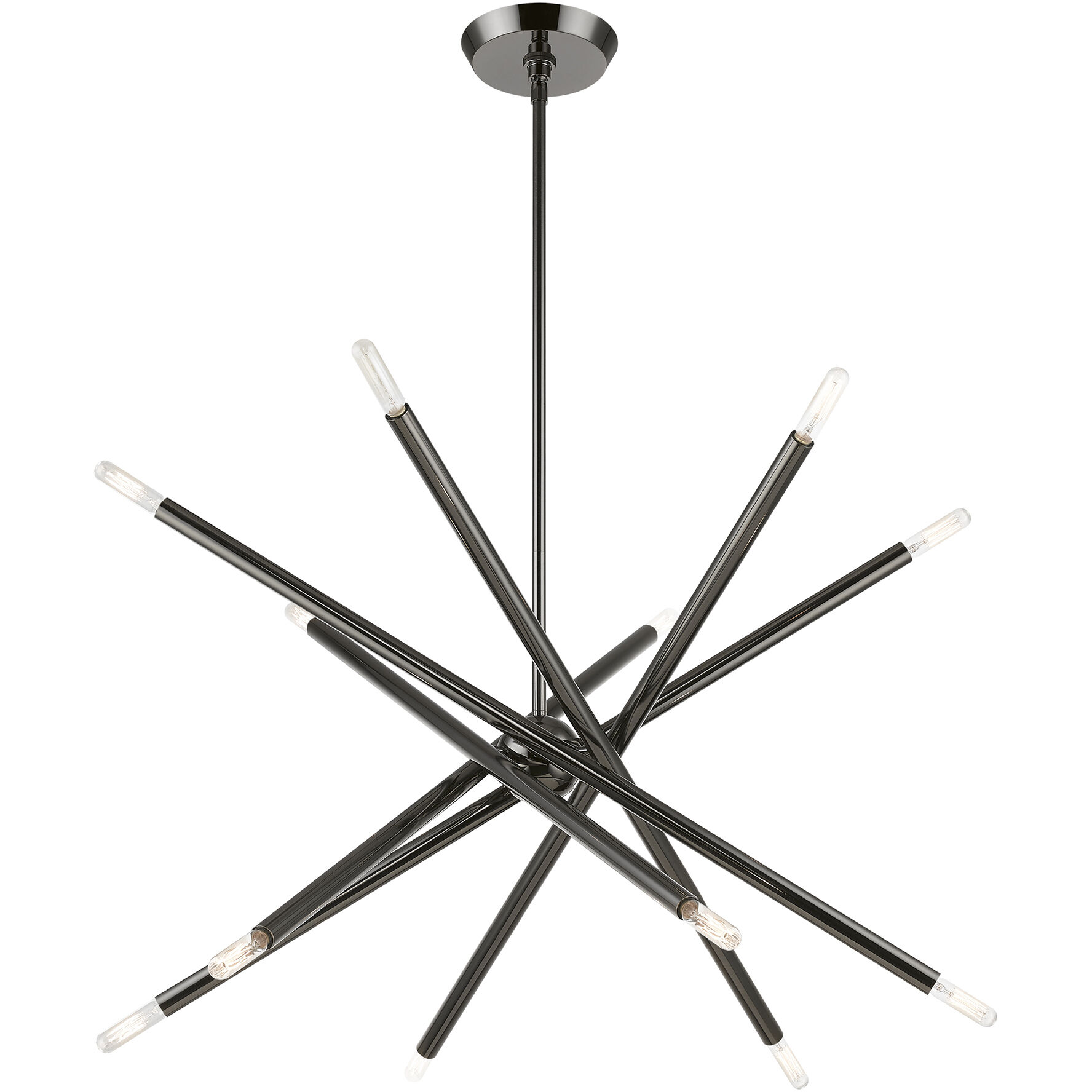 Soho 12 Light 28 inch Black Chrome Chandelier Ceiling Light