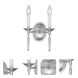 Williamsburgh 2 Light 9.5 inch Brushed Nickel Wall Sconce Wall Light