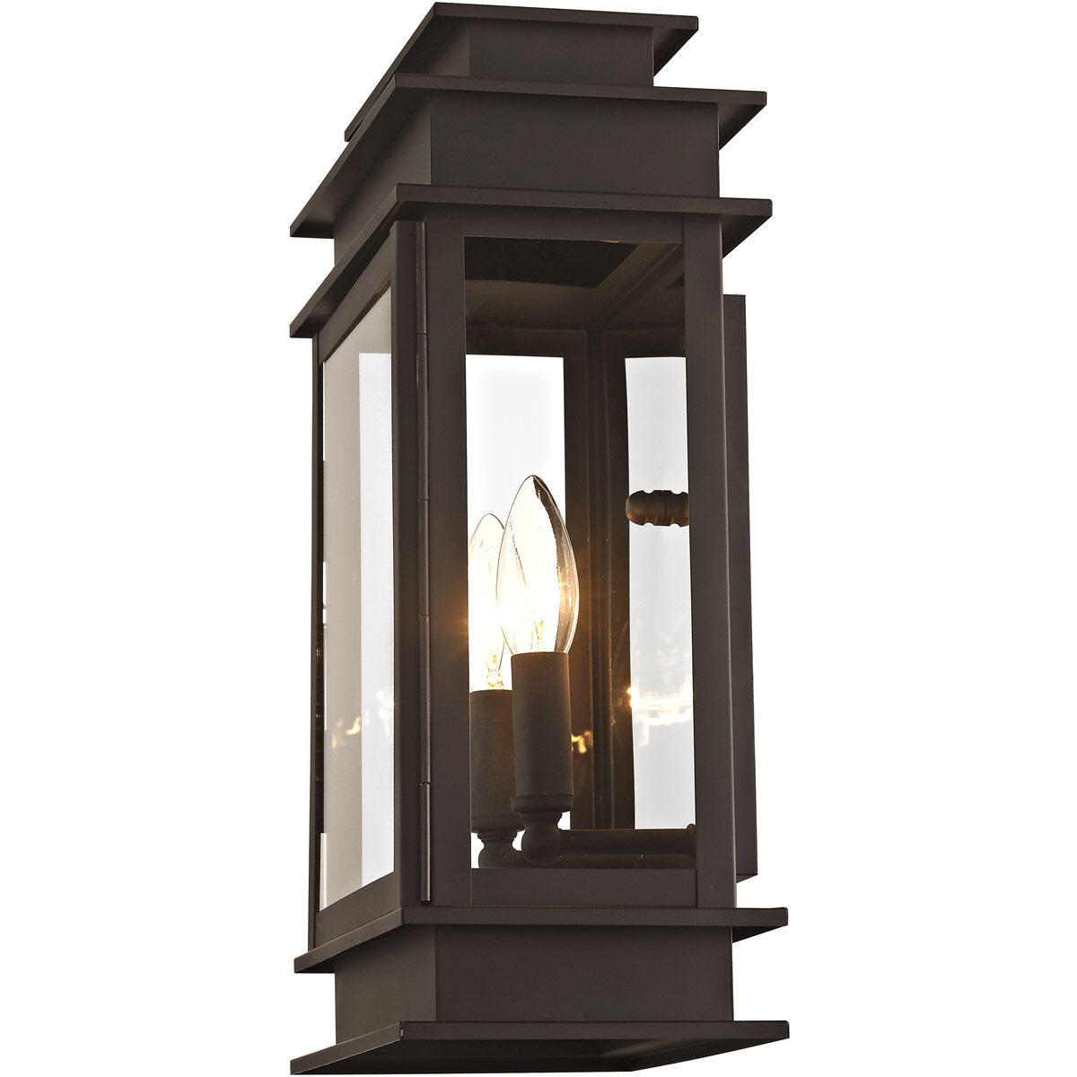 Princeton 2 Light 15 inch Bronze Outdoor Wall Lantern