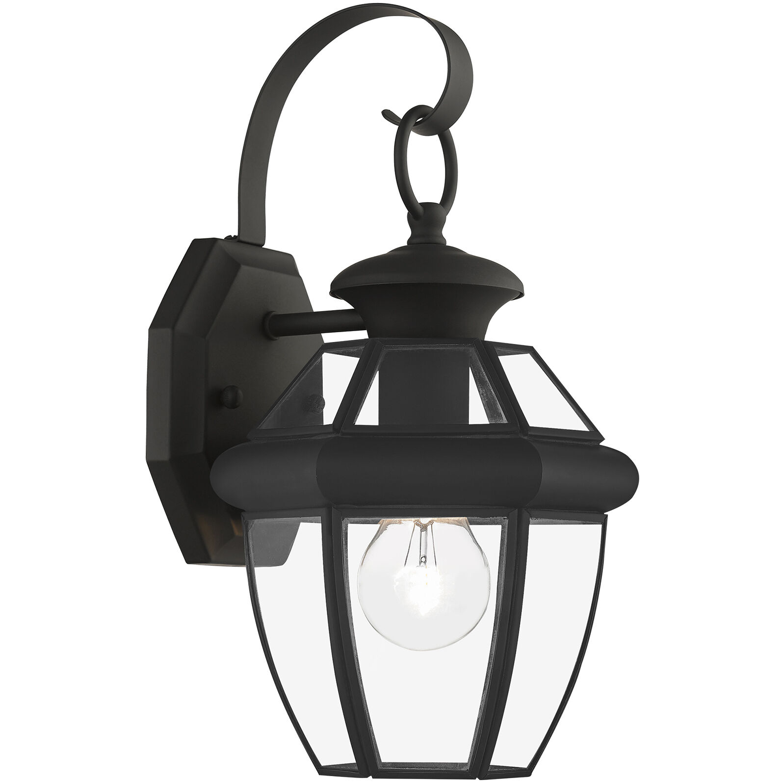 Monterey 1 Light 13 inch Black Outdoor Wall Lantern