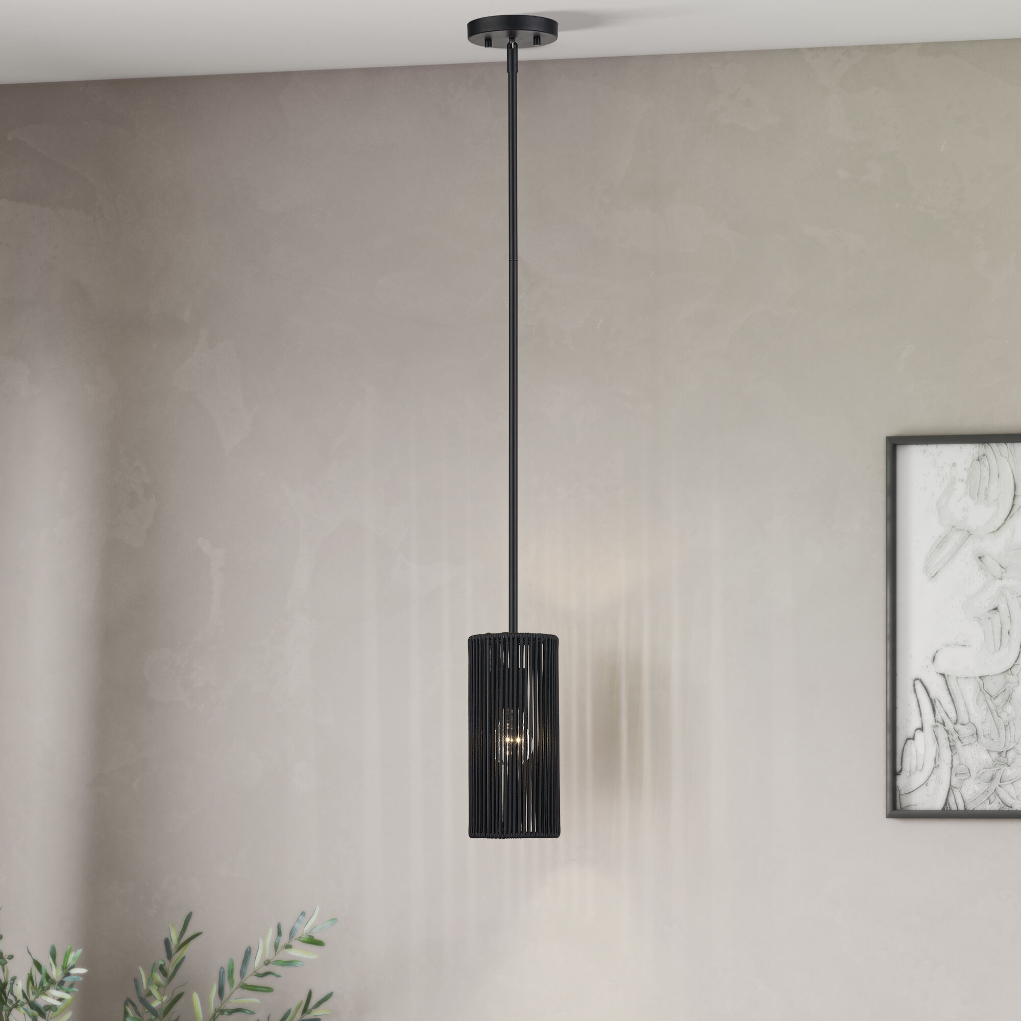 Acordia 1 Light 5.13 inch Black Mini Pendant Ceiling Light