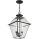 Westover 3 Light 12 inch Black Outdoor Pendant Lantern