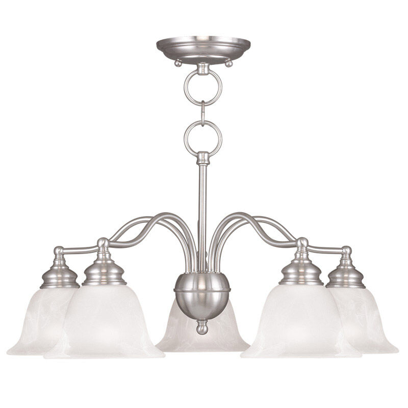 Essex 5 Light 24 inch Brushed Nickel Convertible Dinette Chandelier/Ceiling Mount Ceiling Light