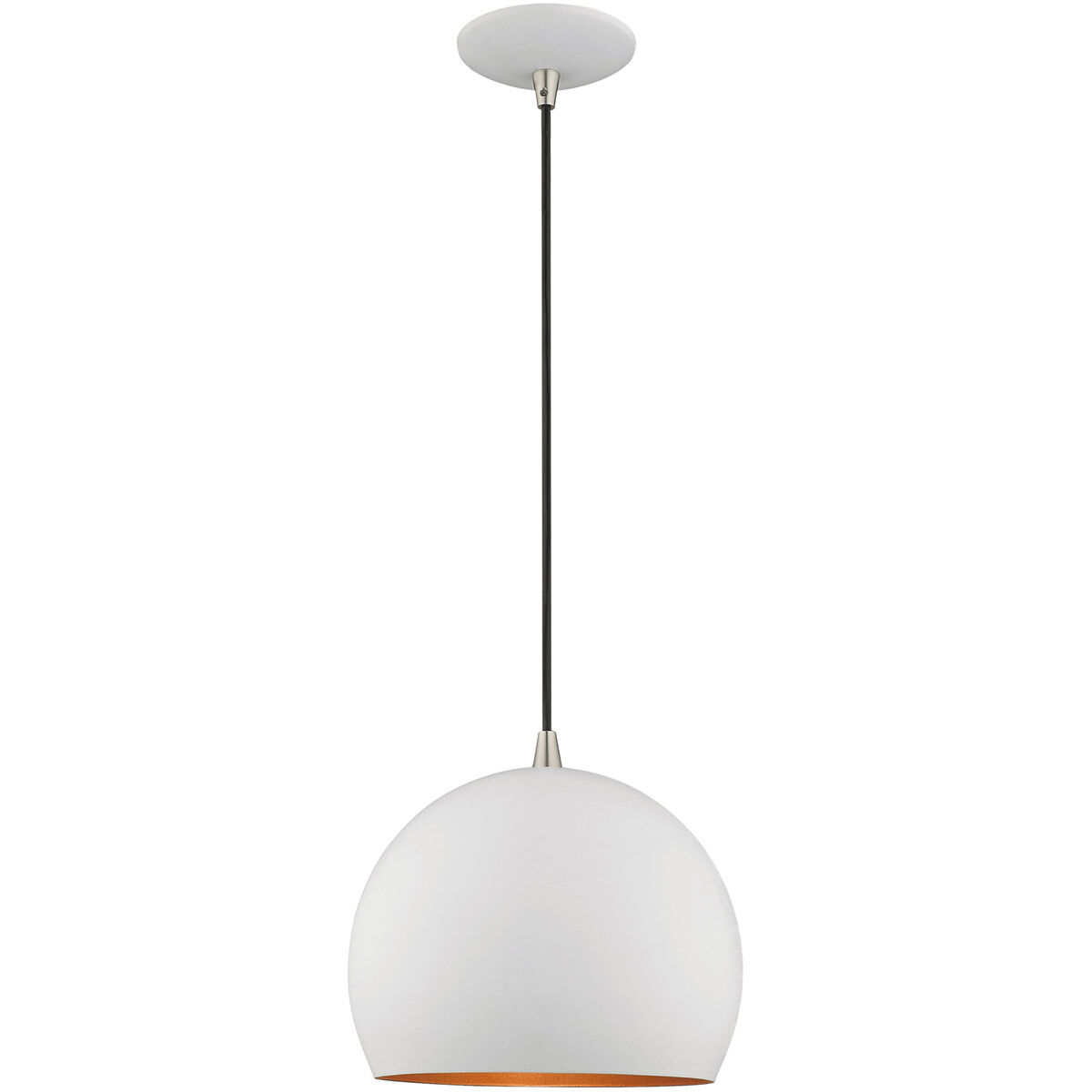 Allison 1 Light 10 inch White Mini Pendant Ceiling Light