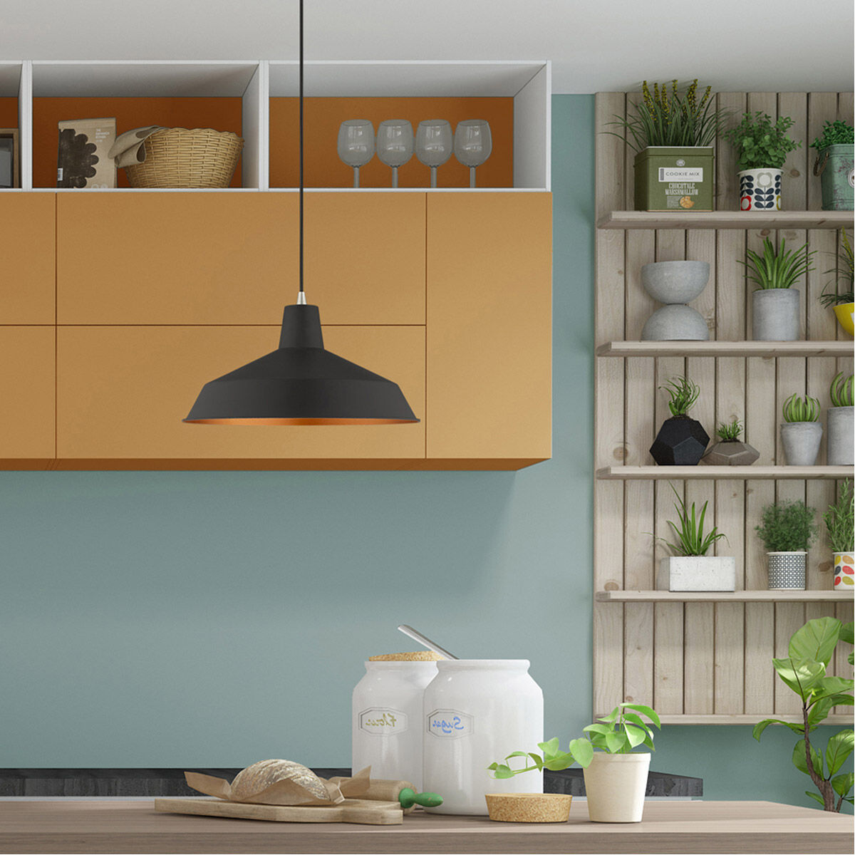 Allison 1 Light 16 inch Black Mini Pendant Ceiling Light