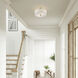 Monroe 2 Light 13 inch Antique Brass Semi Flush Mount Ceiling Light, Medium
