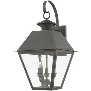 Wentworth 3 Light 22 inch Charcoal Outdoor Wall Lantern, Large