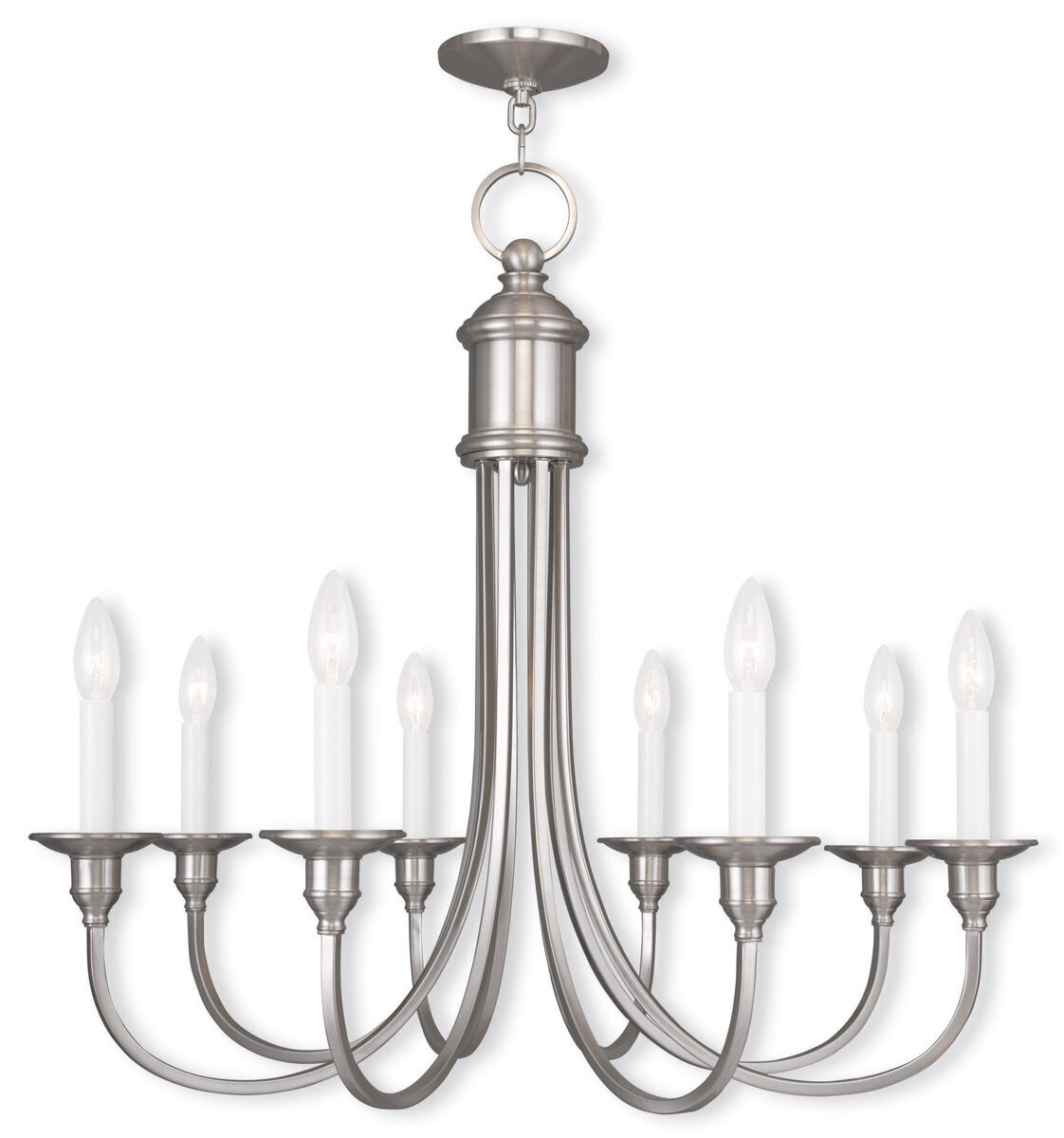 Cranford 8 Light 30 inch Brushed Nickel Chandelier Ceiling Light