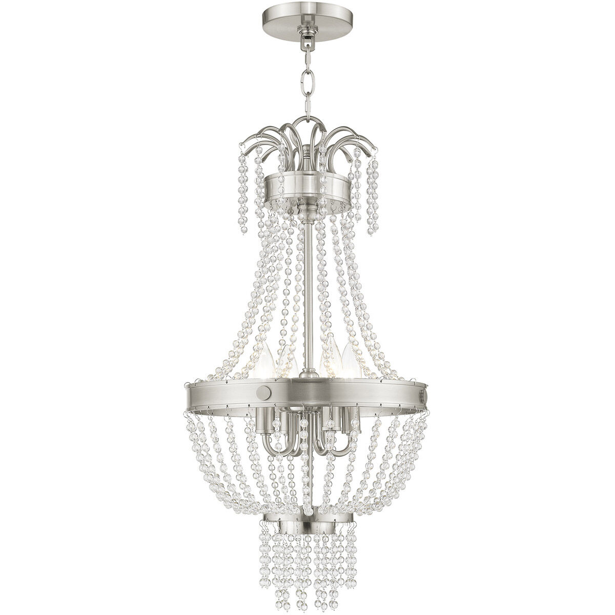 Valentina 4 Light 13 inch Brushed Nickel Pendant Ceiling Light