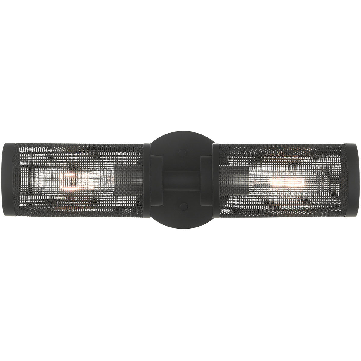 Industro 2 Light 5 inch Black with Brushed Nickel Accents Sconce Wall Light