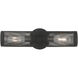Industro 2 Light 5 inch Black with Brushed Nickel Accents Sconce Wall Light