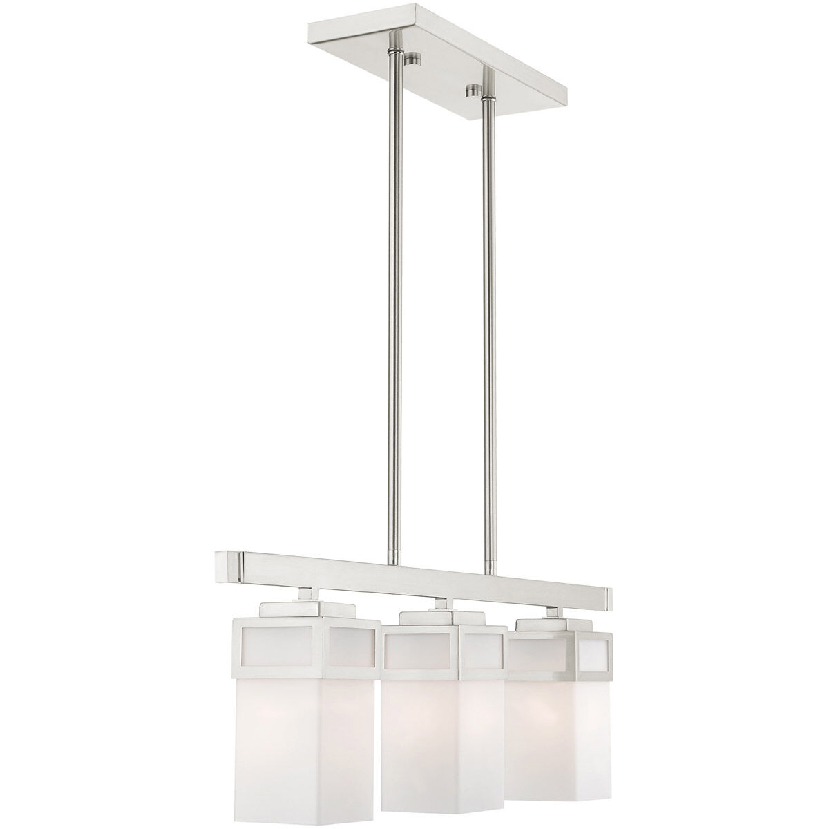 Harding 3 Light 28 inch Brushed Nickel Linear Chandelier Ceiling Light