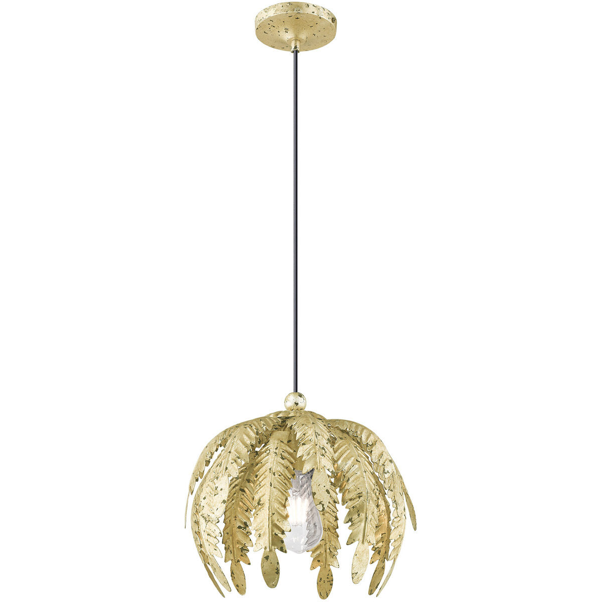 Acanthus 1 Light 13 inch Winter Gold Mini Pendant Ceiling Light
