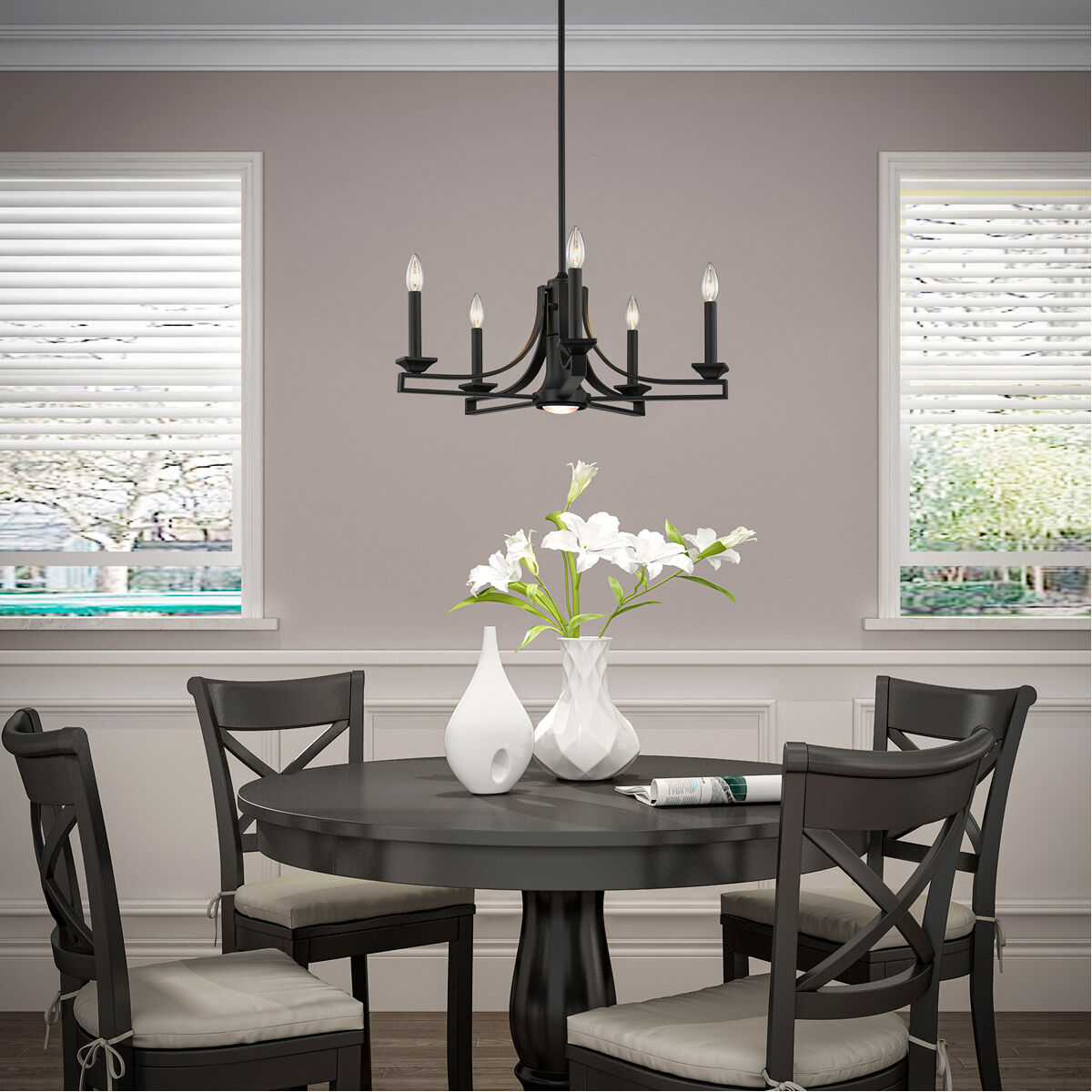 Trumbull 6 Light 24 inch Bronze Chandelier Ceiling Light