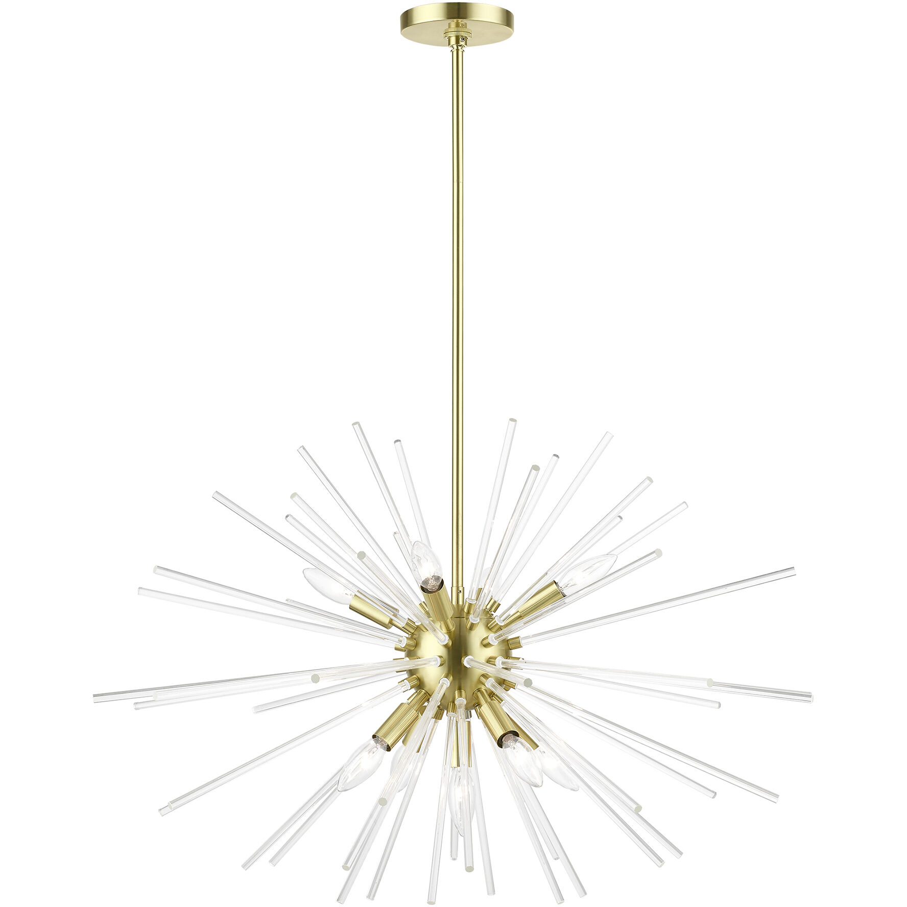 Utopia 9 Light 32 inch Satin Brass Pendant Chandelier Ceiling Light, Large