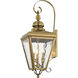 Cambridge 3 Light 29 inch Antique Brass Outdoor Wall Lantern