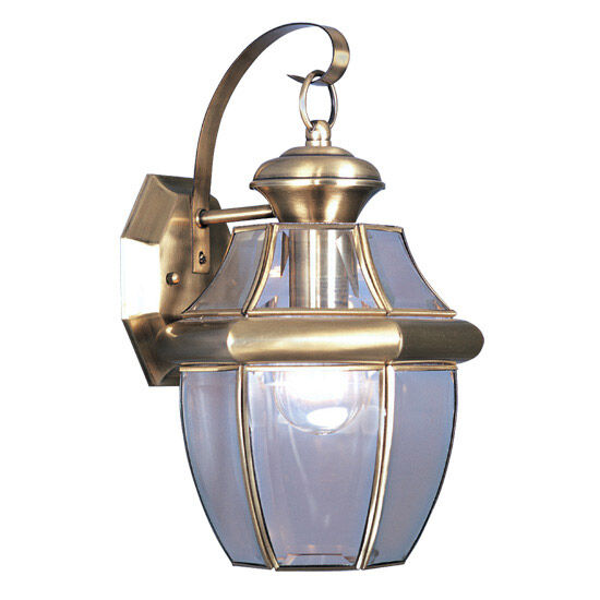 Monterey 1 Light 13 inch Antique Brass Outdoor Wall Lantern