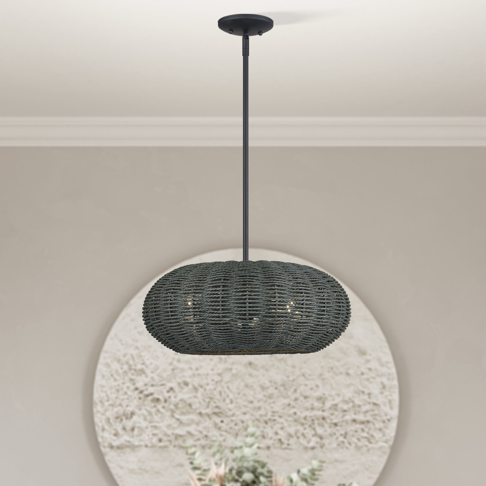 Deluna 3 Light 18 inch Black Pendant Chandelier Ceiling Light