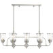 Lawrenceville 8 Light 40 inch Brushed Nickel Linear Chandelier Ceiling Light