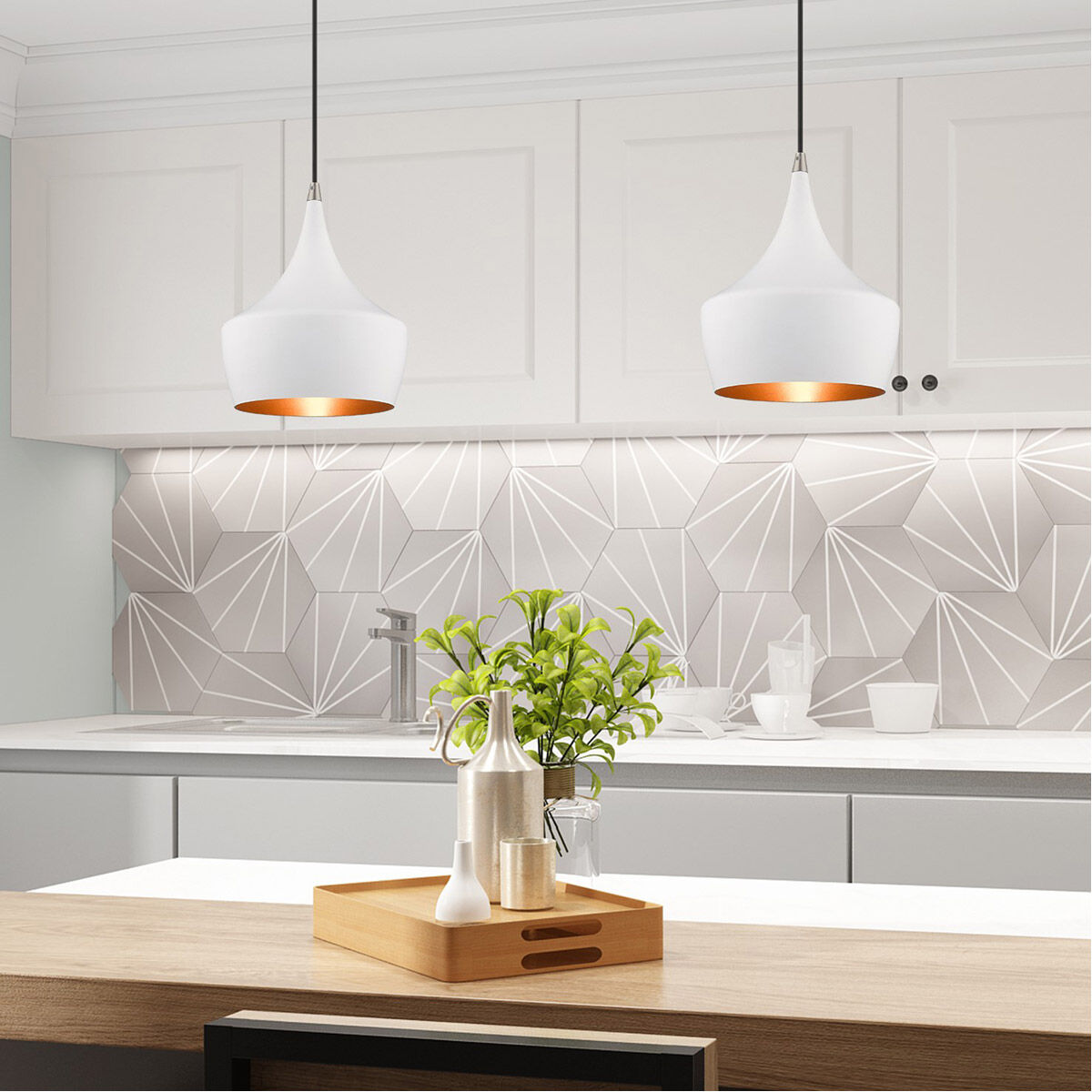 Allison 1 Light 10 inch White Mini Pendant Ceiling Light