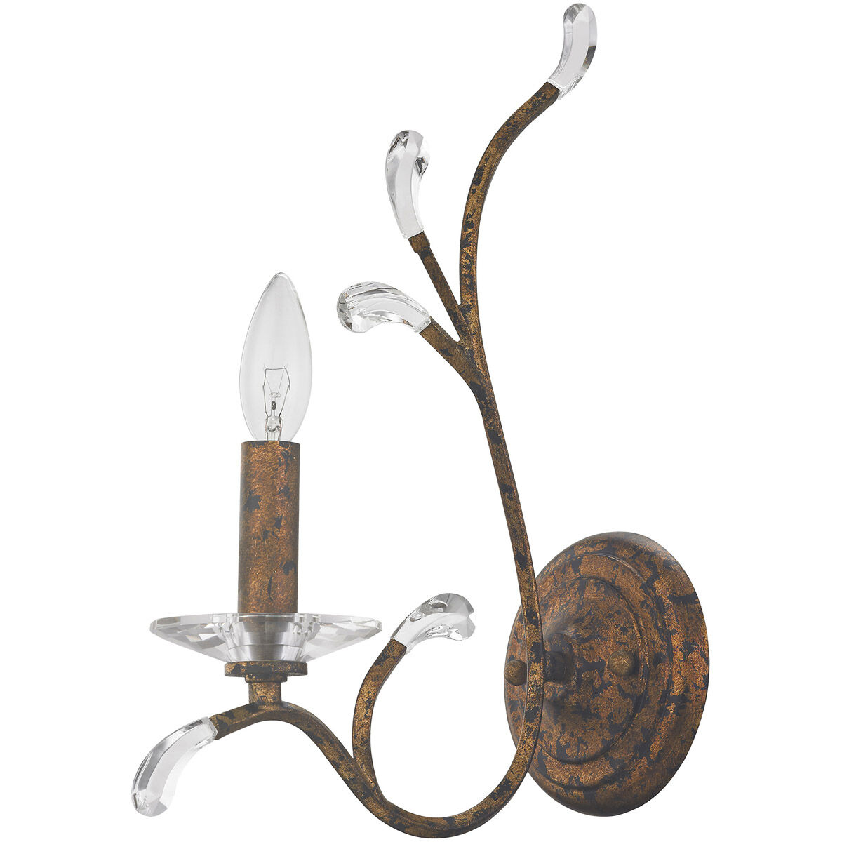 Serafina 1 Light 5 inch Hand Applied Venetian Golden Bronze Wall Sconce Wall Light