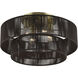 Acordia 4 Light 21 inch Antique Brass Extra Large Semi-Flush Ceiling Light, Extra Large
