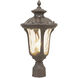 Oxford 1 Light 19 inch Imperial Bronze Outdoor Post Top Lantern