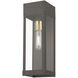 Barrett 1 Light 15 inch Bronze with Antique Brass Candle Outdoor Wall Lantern