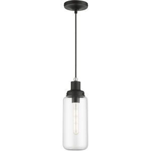 Oakhurst 1 Light 5 inch Black with Brushed Nickel Accent Mini Pendant Ceiling Light