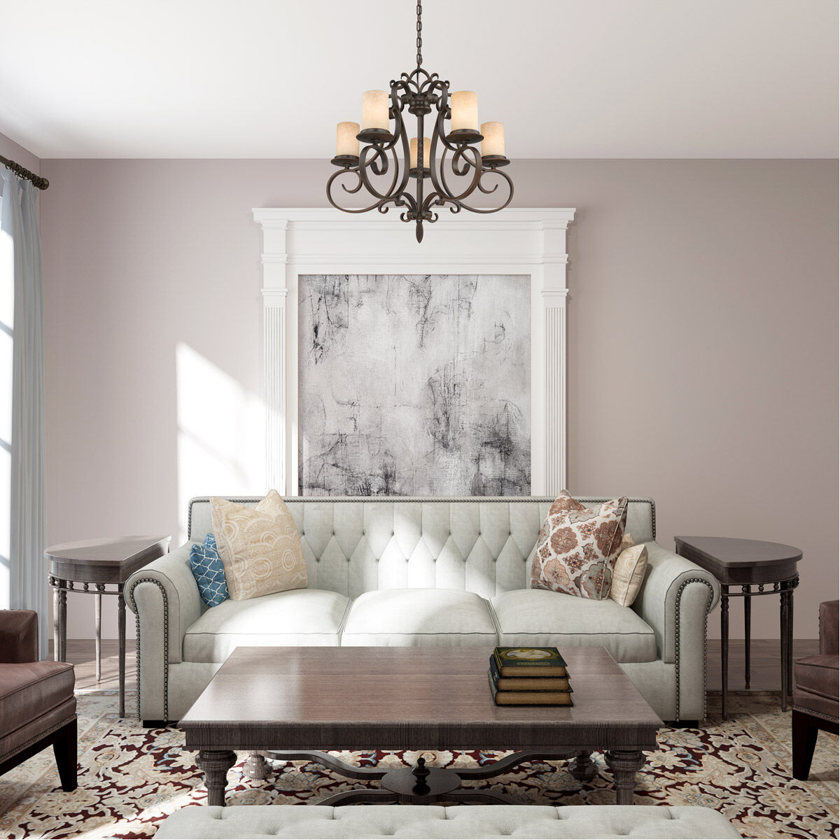 Millburn Manor 5 Light 26 inch Imperial Bronze Chandelier Ceiling Light