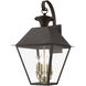 Wentworth 4 Light 28 inch Bronze with Antique Brass Finish Cluster Outdoor Extra Wall Lantern, Extra Large