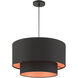 Sentosa 3 Light 20 inch Black Pendant Ceiling Light