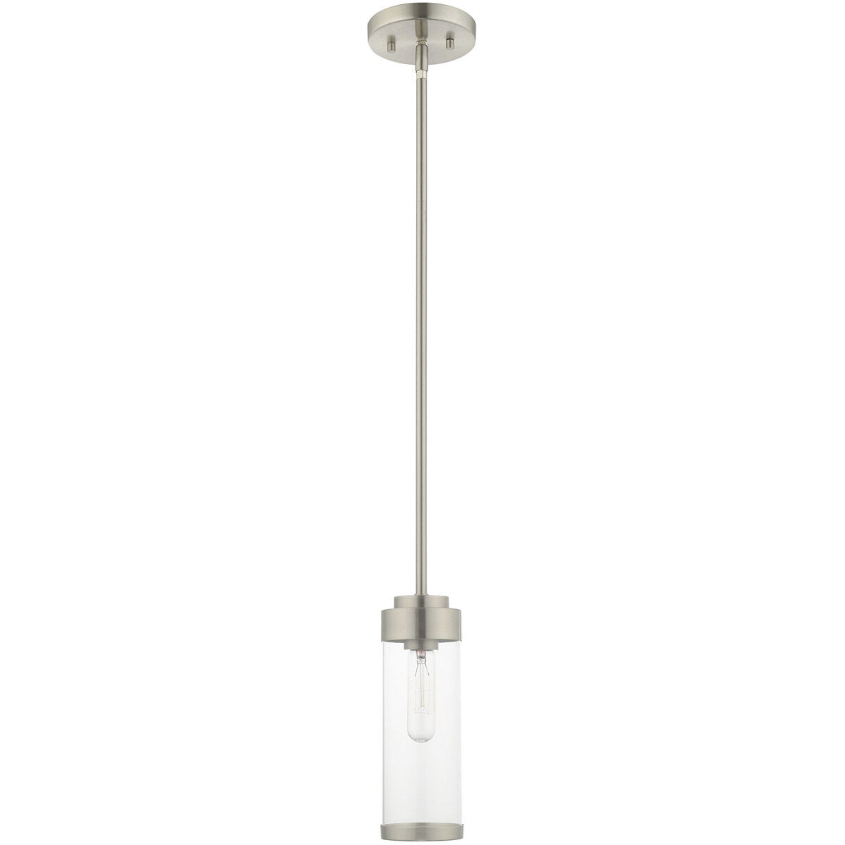 Hillcrest 1 Light 5.13 inch Brushed Nickel Mini Pendant Ceiling Light
