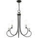 Bari 5 Light 25 inch Black with Brushed Nickel Accents Chandelier Ceiling Light