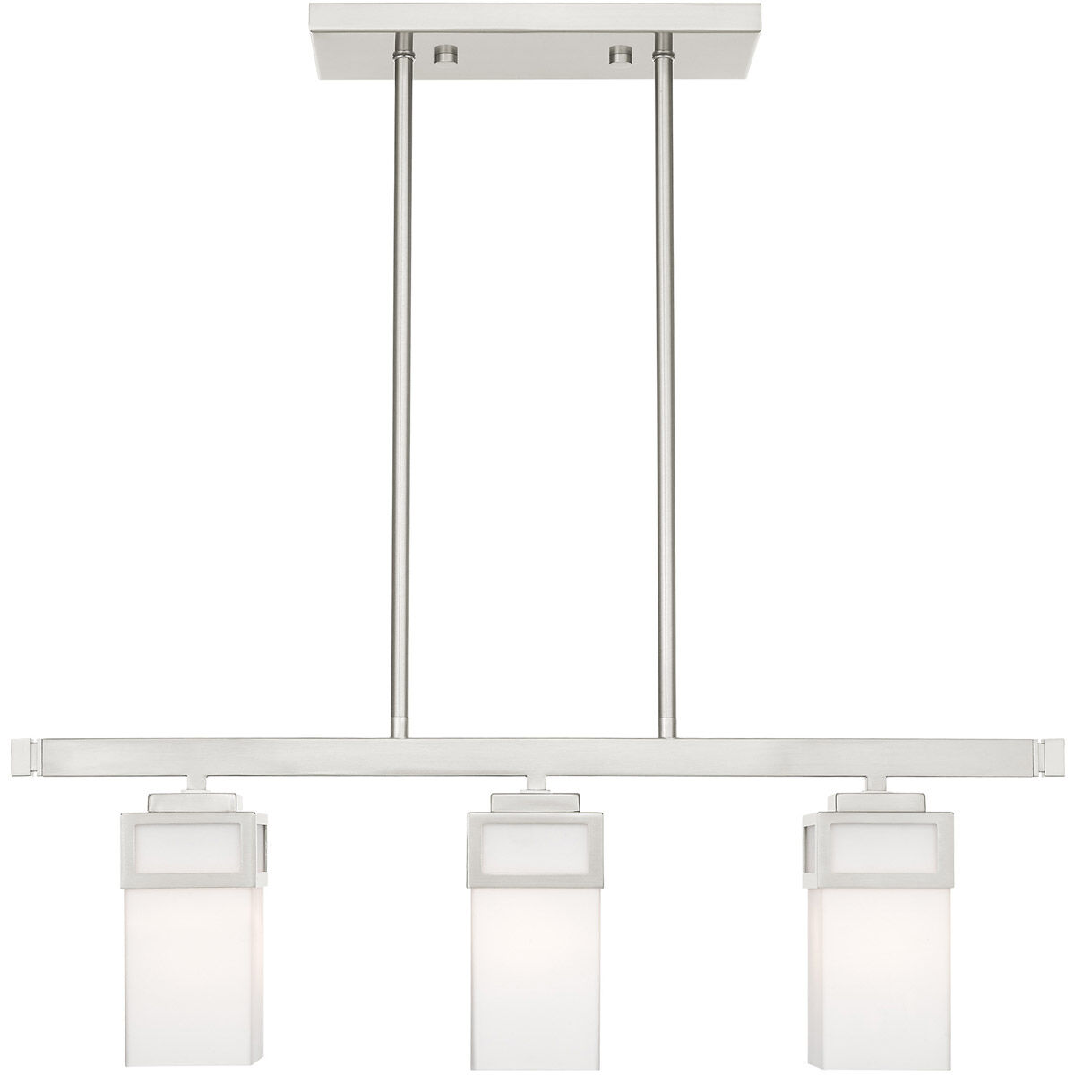 Harding 3 Light 28 inch Brushed Nickel Linear Chandelier Ceiling Light