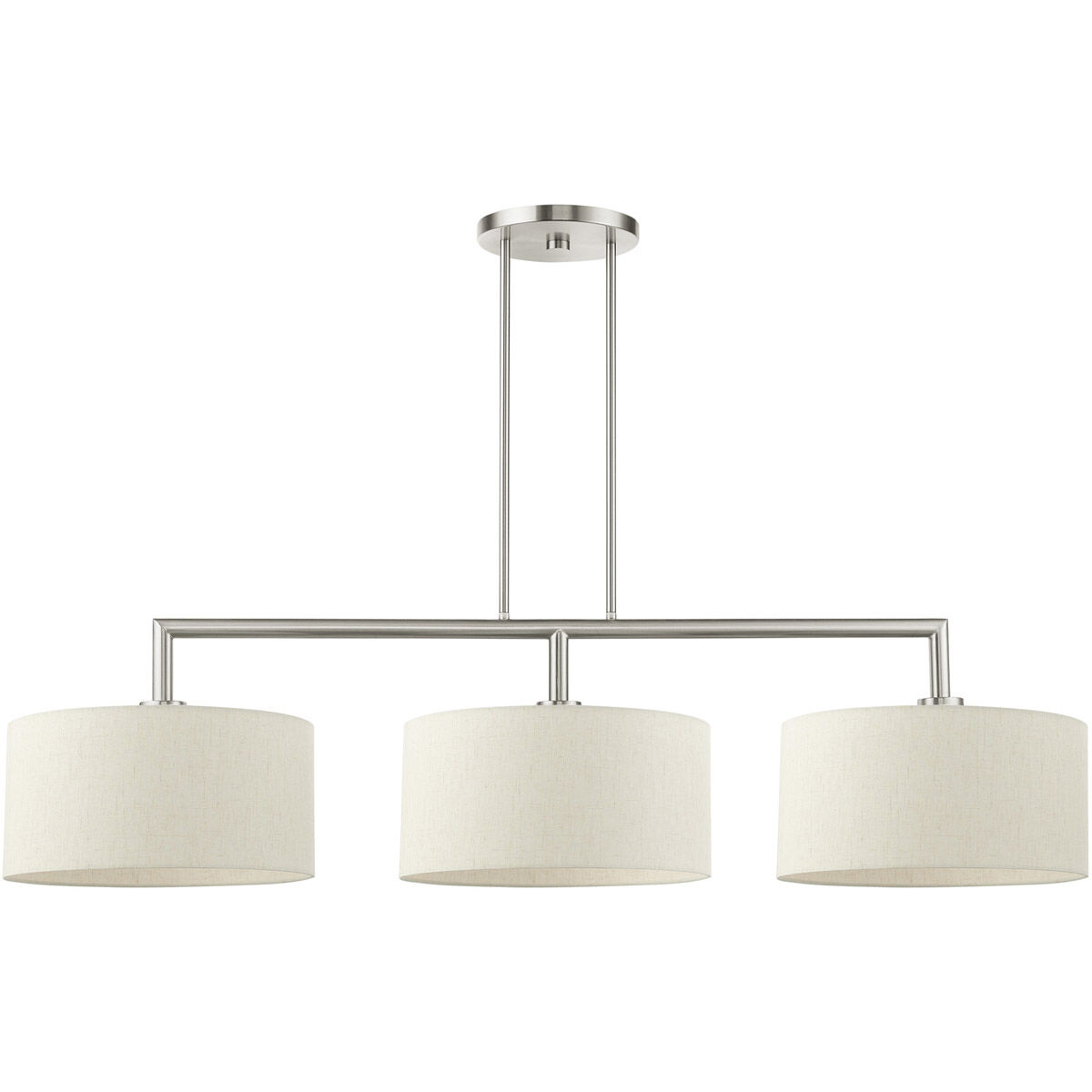 Meridian Linear Chandelier Ceiling Light in Brushed Nickel