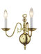 Williamsburgh 2 Light 13 inch Polished Brass Wall Sconce Wall Light