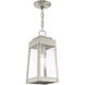 Oslo 1 Light 6 inch Brushed Nickel Outdoor Pendant Lantern