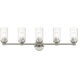 Whittier 5 Light 35 inch Brushed Nickel Vanity Wall Sconce Wall Light, Large