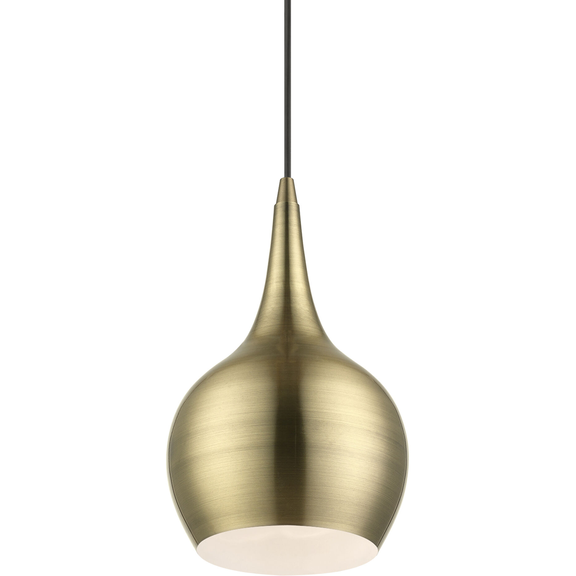 Andes 1 Light 8 inch Antique Brass Mini Pendant Ceiling Light