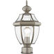 Monterey 1 Light 17 inch Brushed Nickel Outdoor Post Top Lantern