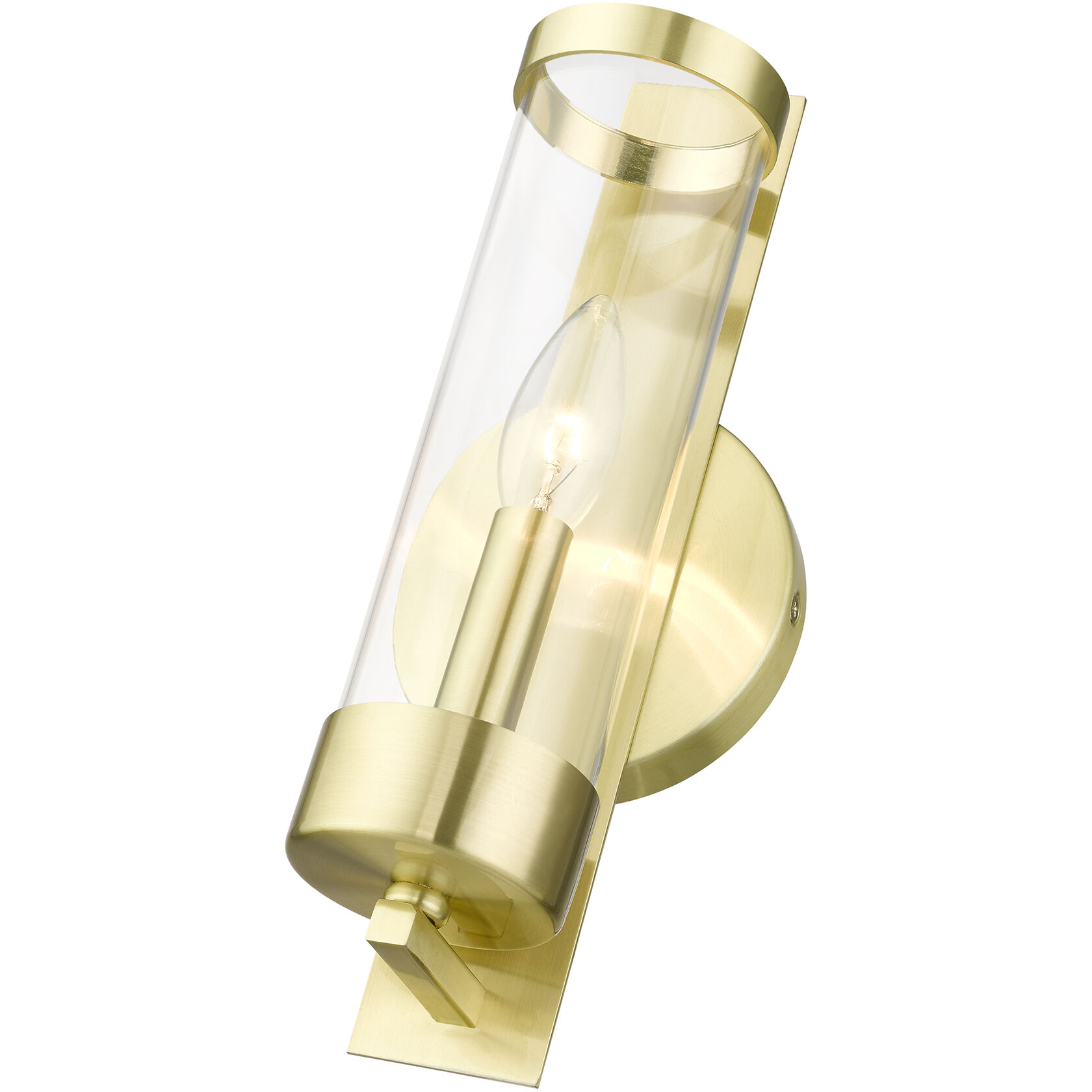 Castleton 1 Light 5 inch Satin Brass Single Sconce Wall Light, Single