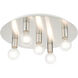 Hillview 5 Light 20 inch Brushed Nickel Flush Mount Ceiling Light