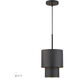 Zolana 1 Light 8.5 inch Bronze Mini Pendant Ceiling Light