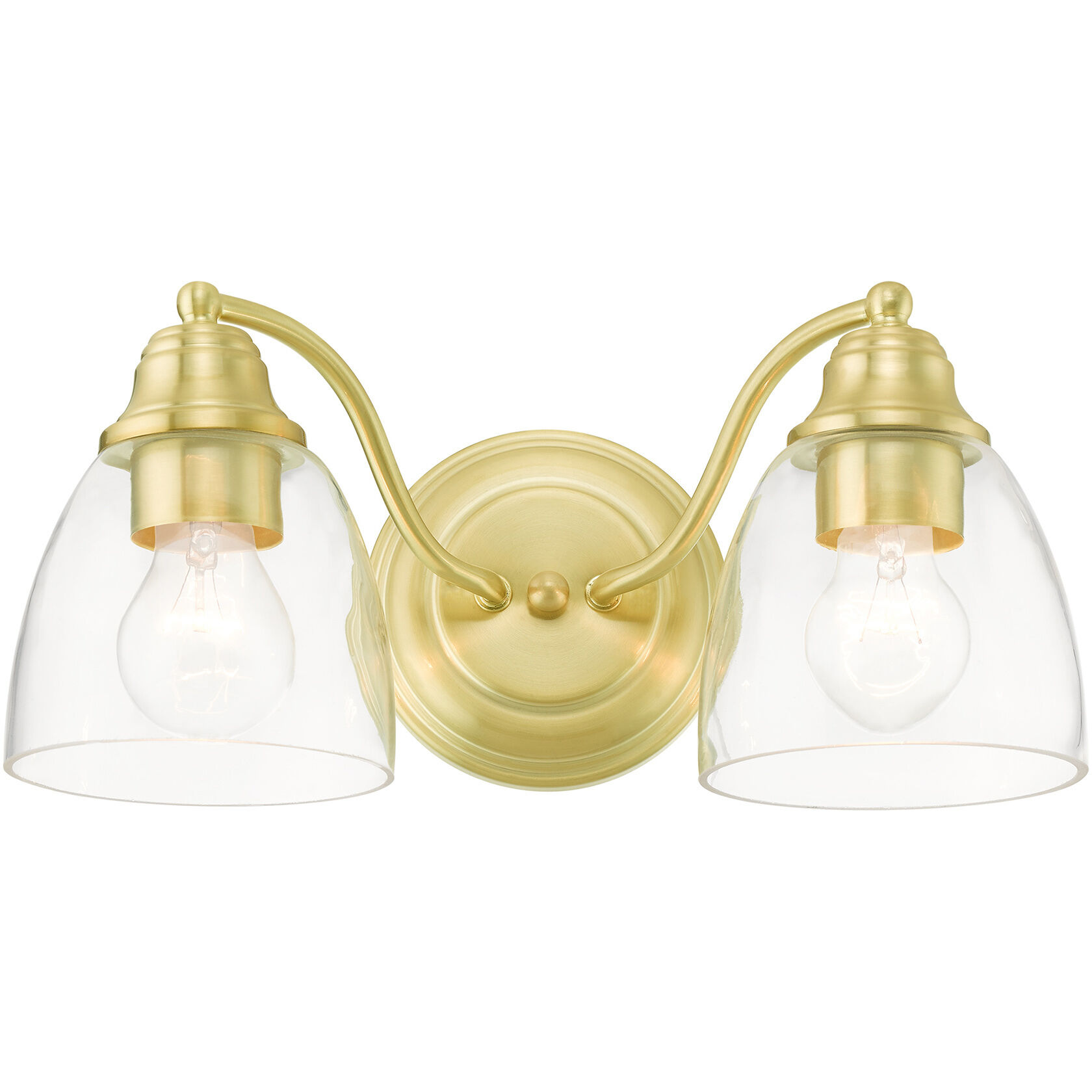 Montgomery 2 Light 14 inch Satin Brass Vanity Sconce Wall Light