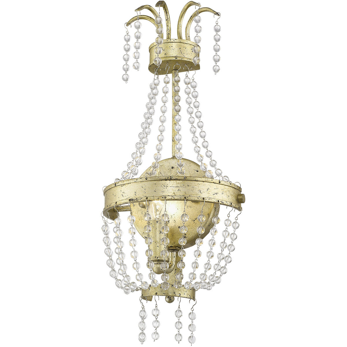 Valentina 1 Light 8 inch Hand Applied Winter Gold ADA Wall Sconce Wall Light