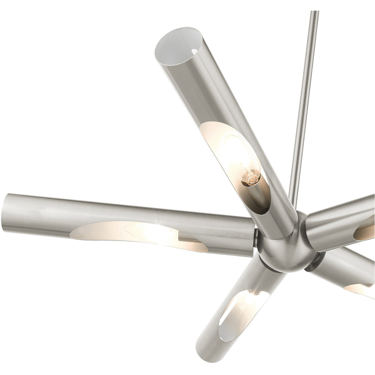 Acra 5 Light 28 inch Brushed Nickel Chandelier Ceiling Light