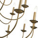 Estate 21 Light 42 inch Antique Gold Leaf Chandelier Ceiling Light, Extra Large