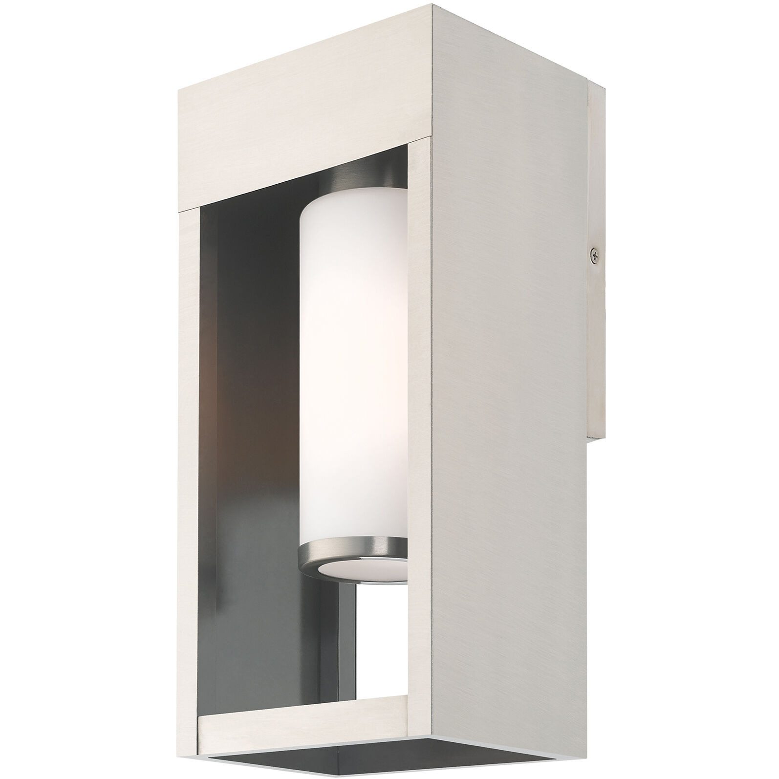 Bleecker 1 Light 14 inch Brushed Nickel Outdoor Wall Lantern